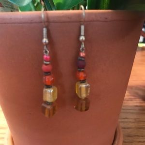 Handmade stone earrings from Africa